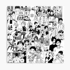 Haikyuu Manga Collage Canvas Print By Sylnae Canvas Print Collage Canvas Prints Custom Artwork