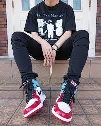 Air Jordan 1 Retro High Fearless Unc Chicago Nike Sneakers Mens Fashion Shoes Sale In 2020 Jordans Outfit For Men Jordan Outfits Nike Outfits