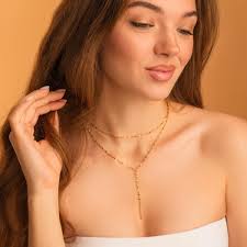 Long Gold Sequin Necklace