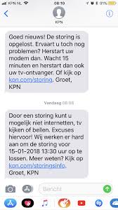 Door een landelijke storing bij kpn konden veel mensen vanmiddag urenlang niet bellen. Sms Over Storing Kpn Community