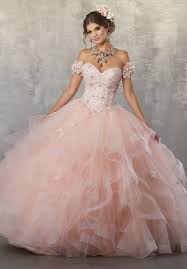 Strapless Lace Quinceanera Dress By Mori Lee Vizcaya 89174 Quinceanera Dresses Pink Quinceanera Dresses Blush Pretty Quinceanera Dresses