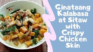 Coconut milk or gata is one of the many popular ingredients used in the philippines. Ginataang Kalabasa At Sitaw With Crispy Chicken Skin Recipe Delishably