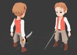 Rigged And Animated Lowpoly Swordman For Gamedev 3d Model 3d Model Character Animation 3d Character