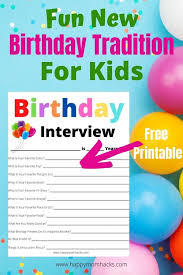 The favorites tag has no usage guidance. Fun Birthday Interview Questions For Kids Free Printable Happy Mom Hacks