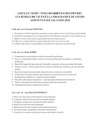 Direcția asistență socială și protecție a familiei. Https Www Upit Ro Document 43151 Lista Cu Teme Licenta As Pdf