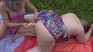 Mature lesbians with big asses in swimsuits sunbathe in nature and have fun  with a rubber dick. Amateur fetish outdoor and juicy PAWG shaking  doggystyle. - Lesbian Porn Videos