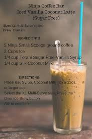 Iced Vanilla Coconut Latte Ninja Coffee Bar System Ninja Coffee Bar Recipes Ninja Coffee Coffee Drink Recipes