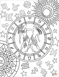 Explore 623989 free printable coloring pages for you can use our amazing online tool to color and edit the following zodiac signs coloring pages. Gemini Zodiac Sign Coloring Page Free Printable Coloring Pages Zodiac Signs Colors New Year Coloring Pages Love Coloring Pages