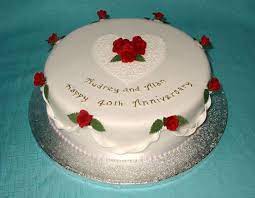 40th Anniversary Round Novel Cakes 40th Anniversary Cakes Wedding Anniversary Cakes 40th Wedding Anniversary Cake