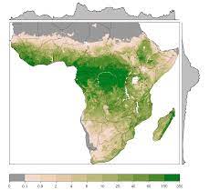 Africa map vegetation zones map of african ve ation printable. Gridded Estimates Of Woody Cover And Biomass Across Sub Saharan Africa 2000 2004