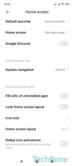 Toggle lock home screen layout off/on Lock Home Screen Layout Xiaomi Manual Techbone