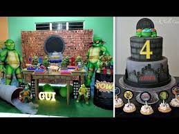 حفلات عيد ميلاد مع ديكور سلاحف النينجا birthday parties with turtles decorations youtube birthday birthday cake cake