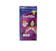 Goodnites Girls Bedtime Pants L Xl Case 44