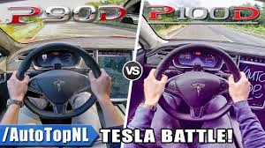 The tesla racing channel's p100d hit 60 mph from a standstill in 2.41 seconds. Tesla Model S P100d Vs P90d Acceleration Top Speed 0 250km H Autobahn Pov By Autotopnl Youtube
