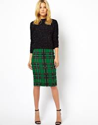 Black And White Plaid Pencil Skirt Asos Plaid Skirt Fashion Clothes Plaid Pencil Skirt