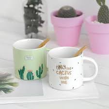 Cactus Cafe Lait En Ceramique Tasse D Eau Tasse De The Bureau A Domicile Verres Creative Cadeaux Tasse En Ceramique Tasse De The Materiel De Cuisine