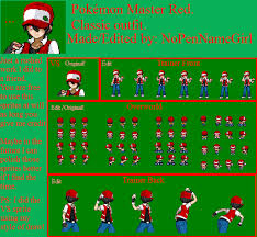 Pokemon sprites gen 1 kanto red green blue yellow pikachu firered leafgreen pokemon gen 2 johto gold silver crystal heartgold soulsilver pokemon gen 3 hoenn ruby sapphire emerald omegaruby alphasapphire Request Pokemon Master Red By Nopennamegirl Fur Affinity Dot Net