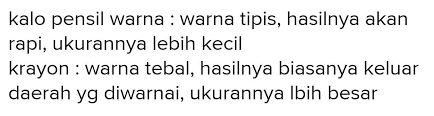 Perbedaan Crayon Dengan Pensil Warna Brainly Co Id