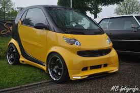 Yellow Smart Car Smart Brabus Smart Fortwo