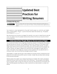 best practices for writing resumes