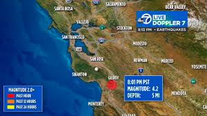 Only earthquakes of magnitude 6 or above are included, unless they result in damage or casualties, or are notable for some other reason. Magnitude 4 2 Earthquake Hits Just South Of Santa Cruz Felt Across Bay Area Abc7 San Francisco