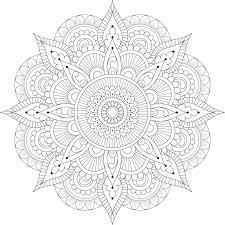 A round shape, a center point and various patterns. Mandala Coloring Pages For Adults Kids Happiness Is Homemade