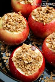 Slow Cooker Baked Apples The Magical Slow Cooker Recipe Breakfast Crockpot Recipes Slow Cooker Baking Crock Pot Desserts