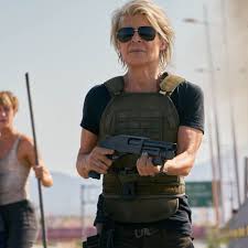 I'll be back. but for actress linda hamilton, who plays the chiseled action hero, a return to hollywood. Sarah Connor Costume Terminator Dark Fate