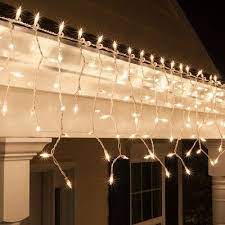 The Holiday Aisle Mini Icicle Light In 2021 Christmas Light Installation White Wire Christmas Lights Icicle Lights