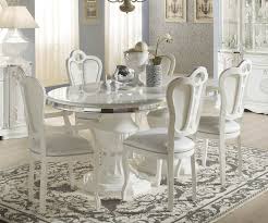 Shop white dining table sets with matching chairs in various styles like modern & traditional and shapes including round, oval, & rectangle. Tuttomobili Greta Greta White Finish Oval Extension Dining Table With 6 Chairs Furnituredirectuk Net