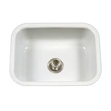 View all stainless steel kitchen sinks Houzer Porcela Series Undermount Porcelain Enamel Steel 23 In Single Bowl Kitchen Sink In White Pcs 2500 Wh The Home Depot