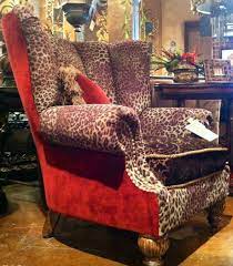 Red And Cheetah Print Chair Printed Accent Chairs Living Room Red Zebra Living Room