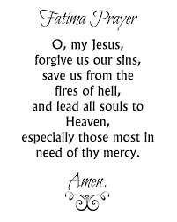 Image result for prayer of Fatima