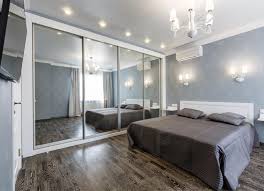 Sliding wardrobe doors are perfect for smaller rooms where a swinging door would not be practical. Mirror Sliding Wardrobe Doors True Blue Glass