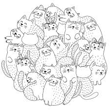 Here is a cat, sitting with his two kittens on a chair. Free Cat Coloring Pages Purr Fect Printable Coloring Pages Of Cats For Cat Lovers Of All Ages Printables 30seconds Mom