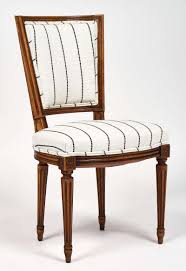 Six Striped Louis Xvi Style Dining Chairs Dining Chairs Blue Chairs Living Room Carved Dining Chairs