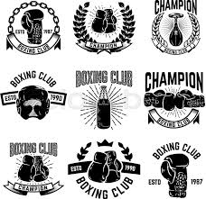 Media in category boxing logos. Set Of Boxing Club Emblems Boxing Stock Vector Colourbox