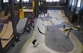 The Bunker At Woodward Tahoe Features A Cement Skate Park Big Air Ramps Into A Foam Pit Seven Trampolines A Skatepark Design Parking Design Building Design