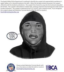 The Apple Valley Police Department is looking for help in identifying the  suspect pictured below.
