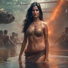 she look like Katrina Kaif with large boobs with long bob cut where hijab  and transparent sari and there is no bra and panty and she got wet -  Playground