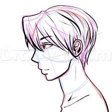 Side View Male Anime Face Drawing Tutorial Step By Step Anime Heads Anime Draw Japanese Anime Draw M Drawing Tutorial Face Anime Face Drawing Face Drawing