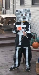 Black And White Halloween Costume Minecraft Halloween Costume Added White Duct Tape To Black Outfit Painted Random Colors Minecraft Halloween Costume Horror Halloween Costumes Halloween Kids