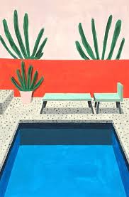 Ana Popescu Fall Into That Pool Pool Art Swimming Pool Art Painting Art Projects