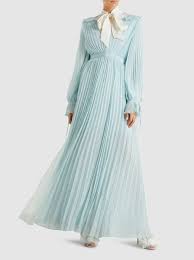 Self Portrait Pleated Chiffon Maxi Dress Print Chiffon Maxi Dress Maxi Knit Dress Maxi Dress Cotton