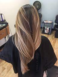 Warm Golden Honey Sandy Platinum Medium Blonde Balayage Ombre Highlights For Long Dark Brown Black Hair Types I Long Hair Styles Hair Styles Blonde Balayage