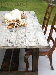 How to make furniture look rustic white. Make New Wood Look Old And Weathered Outdoor Farmhouse Table Furniture Diy Diy Farmhouse Table