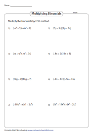 View, download or print this foil method worksheet pdf completely free. Multiply Binomials Using The Foil Method Multiplying Polynomials Math Methods Polynomials