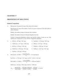 In order to find the molarity of a solution, we use the following equation: Chapter 17 Properties Of Solutions