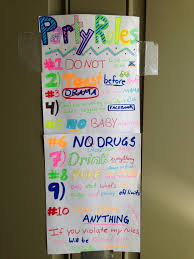 Fun Things To Do At A Birthday Party At Home Party Rules Party Rules Girls Night Party House Party Rules
