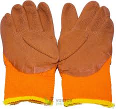 Купить Перчатки теплые оранж. с кор. облив. 300 20-34 10 480 оптом по  низкой цене с доставкой от компании Востокимпорт